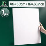 AOOKMIYA 1pc Marie's Stretched Canvas,Primed White Canvas with 6x6/8x8/9x12/12x12/12x16/16x20" and Round 12" for Oil,Acrylic,Tempera