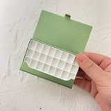 AOOKMIYA Portable Palette Ultra-thin Business Card Holder Watercolor Box 12/24/36 Grid Paint Tray Artist Travel Painting Supplies
