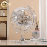 Transparent Globe Living Room TV Cabinet Wine Cabinet Entrance Desk Table Decoration High-end Light Luxury Modern
