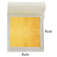 AOOKMIYA Gold Leaf Sheets Gold Flakes Foil 100pcs Practical 24K Gold In Craft Paper Arts Decoration Wall Handicrafts Gilding