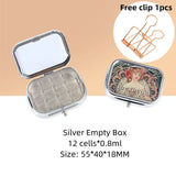 AOOKMIYA Mini Portable Watercolor Paint Box Metal Watercolor Sub-packing Box Pigment Moisturizing Box Sketch Painting Art Supplies