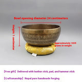 Nepal Handmade Brass Singing Bowl Meditative Buddhist Supplies Chakra Yoga Sound Bowl Percussion Musical Instrument Singing Bowl