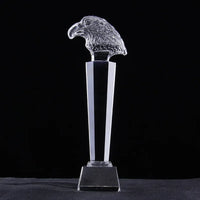 AOOKMIYA Customized Transparent Crystal Trophy, Five-Star, Creative Awards Ceremony, Competition Event, Craft Gift, Home Decorations, 1Pc
