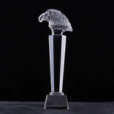 AOOKMIYA Customized Transparent Crystal Trophy, Five-Star, Creative Awards Ceremony, Competition Event, Craft Gift, Home Decorations, 1Pc