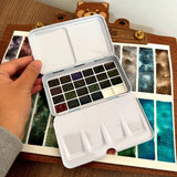 AOOKMIYA 22-color Rubens Artist Grade Layered Watercolor Paint Subpackage 0.5/1/2ML Portable Watercolor Box Sketching Art Supplies