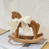 AOOKMIYA ART+ Creative Gifts Creative Hand Carved Wooden Horse Series Retro Style Rocking Horse Desktop Decoration Ornament for Friends Commemorative Gift