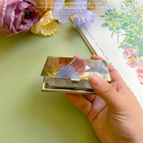 AOOKMIYA 0.5/1ML Portable Watercolor Box Palette Empty Stainless Steel Business Card Box Outing Sketching Paint Box Art Supplies