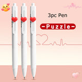 Deli NUSIGN Puzzle Cute DIY Gel Pen,Assorted Words Dual-Ball Smooth&Quick Dry,No Smudge 0.5 Black No Stress pen for kids student