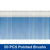 AOOKMIYA 10/20/50Pcs Painting Brushes Set Art Round Flat Hair Nylon Hair Paint Brush Pen for Oil Acrylic Watercolor School Art Supplies