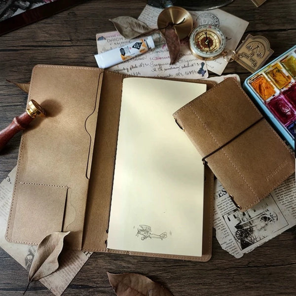 AOOKMIYA POTENTATE100% Cotton Pulp Watercolor Paper 200g Retro Travel Sketchbook Replaceable Core Portable Painting Book Art Supplies