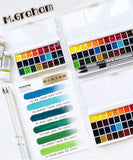 AOOKMIYA M.Graham Artist Watercolor Solid Set 24/36/48 Colors 1ml Portable Palette Beginner Art Student MG Painting Supplies Art Supplies  AOOKMIYA.COM