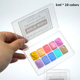 AOOKMIYA Russian White Night Artist Macaron 10-color Watercolor Paint Candy Color Small Fresh Watercolor Sub-packaging Art Supplies