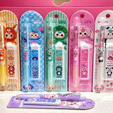 New Baby Three Year Old Automatic Pencil Set Cartoon Cute 0.5mm Activity Pencil Elementary School Learning Stationery Child Gift