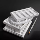AOOKMIYA Imitation Ceramic Square Palette Multi-Grid for Watercolor Acrylic Gouache Oil Paint Tray Adult Beginner Portable Art Supplies  AOOKMIYA.COM