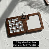 AOOKMIYA Empty Watercolor Palette Ins Wind Watercolor Travel Portable Mini Paint Box Color Matching Magnetic Wooden Box Painting Supplies