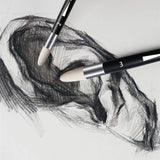 AOOKMIYA 2-pack Rubbing Pen Wooden Sponge Pen for Highlight Brightening Charcoal Pen Sketch Gray Surface Pen Student Sketch Art Supplies