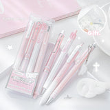 4PC Neutral Pen Series Pearl Angel Pen Cute Angel 4-piece Set Brush Test Pen Student Neutral Pen Student Specific Neutral Pen