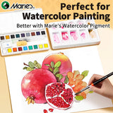 AOOKMIYA Marie's Round Paintbrushes for Acrylic,12 Sizes with Nylon Hair Paint Brushes for Acrylic,Oil,Tempera,Canvas for Adults