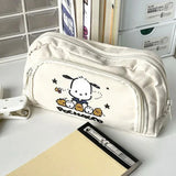 Pochacco Anime Kawaii Pen Bag Cute Cartoon Student Pencil Box Stationery Case Large Capacity Cosmetics Storage Bag Gifts
