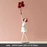 AOOKMIYA ART+ Creative Gifts Luxury Creative Balloon Girl Decoration for Home Figure Sculpture Statue Living Room Bedroom Desk Ornaments Craft Christmas Gift