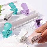 AOOKMIYA Mini Single-hole Punch Portable Positioning Diy Handbook Loose-leaf Book Binding Stationery Watercolor Paper Punching Tool