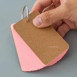 Colorful Loose Leaf Notebook Removable Iron Ring Portable and Portable Blank English Word Card Student Supplies