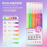 198/6 PCS Drawing Highlighter Morandi Gel Pen Student Diary Scrapbook Painting DIY Gel Pen Office School Supplies Stationery