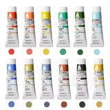 AOOKMIYA Holbein&Rebecca Green Co Branded Acrylic Gouache Set 12 Colors 20ml Opaque Suitable for All Surface Acrylic Painting Supplies