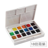 AOOKMIYA SAKURA Petit Color Solid Watercolor Paint Set Portable Sketch Set 12/18/24/30/36/60/72 Colors Student Artist Art Supplies  AOOKMIYA.COM
