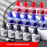 Black Ink for Whiteboard Markers Erasable Large Capacity Refill 12ml Red Blue Water-based Students Color pen and ink stationery