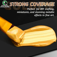 AOOKMIYA Marie's 50ml/1.69 oz 1pc Pearlescent Yellow Metallic Acrylic Paint,Quick-Drying for Glass,Rock,Wood,DIY for Adults & Artists