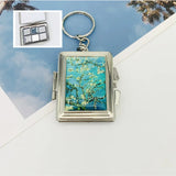AOOKMIYA Empty Mini Watercolor Palette Portable Keychain Watercolor Iron Box 6 Grid 0.5ML Student Travel Sketch Art Supplies