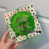 AOOKMIYA ART+ Creative Gifts DIY personalized customization Mahjong large size ashtray Drop glue finished product handmade fortune creative gift bedroom