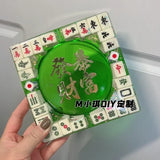 AOOKMIYA ART+ Creative Gifts DIY personalized customization Mahjong large size ashtray Drop glue finished product handmade fortune creative gift bedroom
