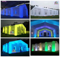 Outdoor Large Inflatable Family Camping Party Cube Marquee Led Inflatable Wedding Tent