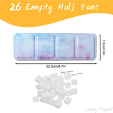 Empty Watercolor Palette Mix Set, Metal Watercolor Paint Case with Lid, Paint Box for Travel Gouache Oil Painting