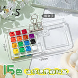 AOOKMIYA Transparent Watercolor Palette Ins Style Travel Portable Mini Watercolor Acrylic Paint Box Square Tray Box Art Painting Supplie  AOOKMIYA.COM