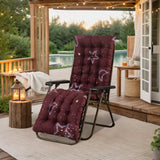 53*155cm Patio Chaise Lounger Cushions Indoor/Outdoor Recliner Soft Back Cushion Rocking Chair Sofa Cushion with 6 Ties