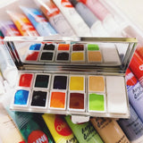 AOOKMIYA Watercolor Sub-packaging Box 6/12 Color Mini Portable Empty Palette Pigment Moisturizing Box Palette Painting Art Supplies