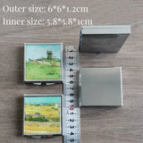 Mini Watercolor Paint Box Metal Mirror 16 Grid Square Palette Paint Tray Travel Sketch Painting Aquarela Art Supplies
