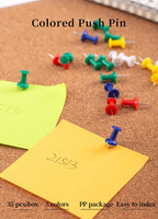 Deli Colored Push Pins 35PCS/Box Plastic Cork Board Pin Thumbtack Office Supplies School Accessories 0021