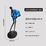 AOOKMIYA ART+ Creative Gifts Modern Humanoid Art Sculpture Creative Floor Lamp Home Exhibition Hall Hotel FRP Large Decorative Figure Ornaments