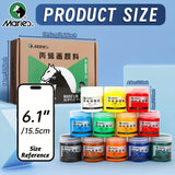 AOOKMIYA Marie's 20pcs Acrylic Paint Set,12 Colors (50ml/1.69oz) with 7 Brushes and 1 Palette for Canvas,Wood,Stone for Artists & Adults