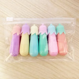 6Pcs Kawaii Mini Pills Highlighter Pen Set Cute Funny Smiling Face Fluorescent Marker Pen School Office Art Stationery Supplie