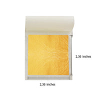 AOOKMIYA 100PCS 24K Gold Leaf Gold Foil Sheets for Decoration Arts Crafts Paper Home Real Gold Foil Gilding Paper
