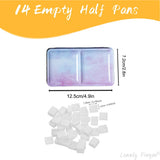 Empty Watercolor Palette Mix Set, Metal Watercolor Paint Case with Lid, Paint Box for Travel Gouache Oil Painting