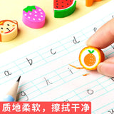 50pcs/Box Cute Rubber Eraser Creative Animal Fruit Pencil Erasers Mini Kawaii Stationery Kids Student Office School Supplies