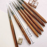 AOOKMIYA 3pcs Paint Brush Set Ultra-fine Watercolor Hook Line Brush Painting/tracing/manicure Bjd Makeup Face Hand-painted Art Supplies