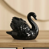 AOOKMIYA ART+ Creative Gifts Lovers Swan Ceramic Trinket Creative Black and White Living Room Study Animal Bonsai DIY Soft Decoration Home Accessories