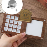 AOOKMIYA Travel Portable Empty Walnut Watercolor Palette Set Magnetic Clip 15 Grid Paint Box Student Sketching Painting Art Supplies